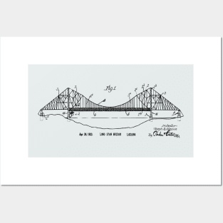 Vintage Gift Patent Print Long Span Bridge Posters and Art